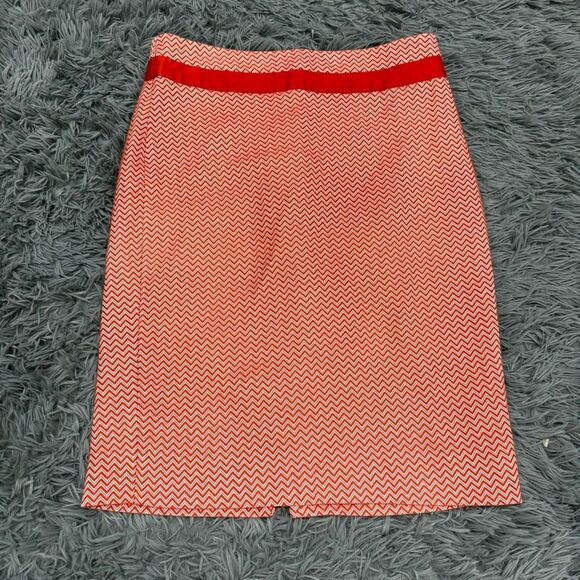 The Limited Orange Zigzag Pattern Pencil Skirt Size 2 - Picture 1 of 8